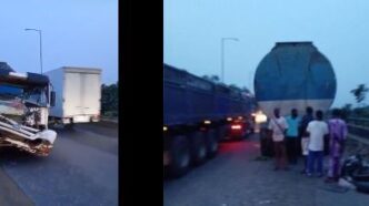 VIDEO: Multiple Vehicle Accidents On Ibeju Long Bridge Inward Epe