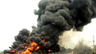 Explosion at CCTV Shop Near Computer Village, Lagos