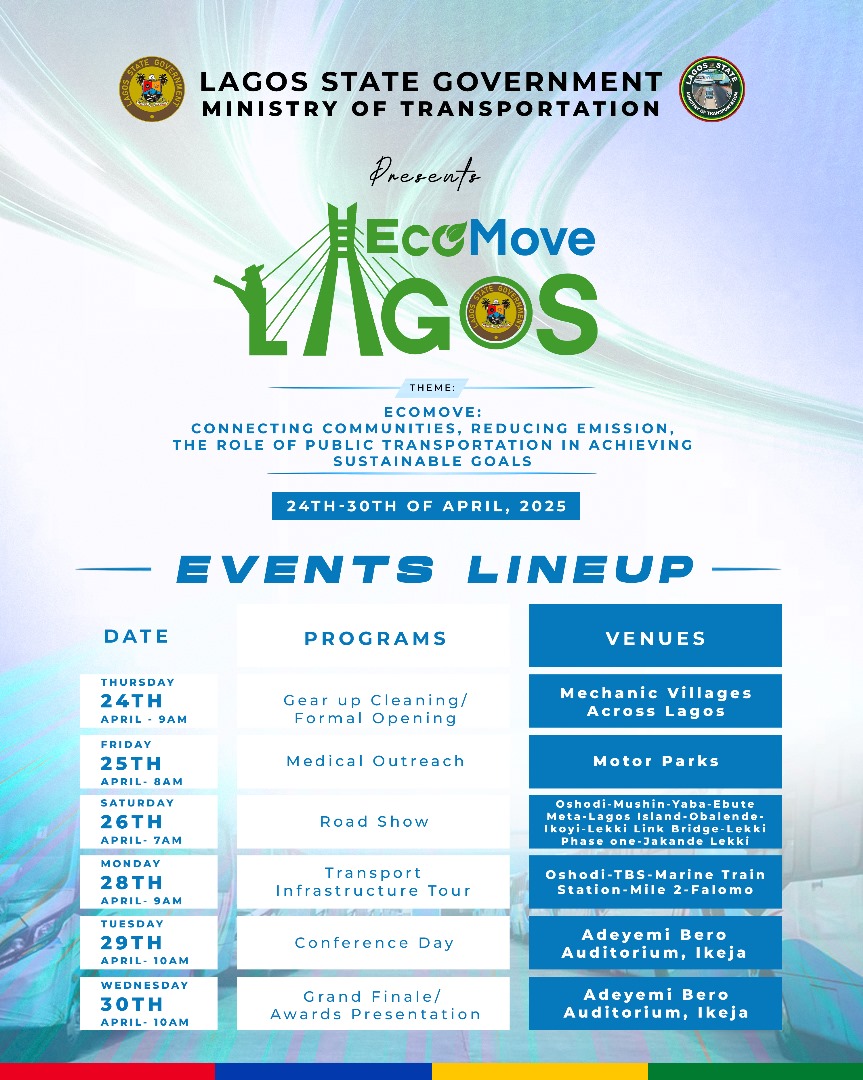 Lagos Unveils EcoMove 2025 to Drive Sustainable Transportation, Cleaner Mobility