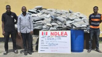 NDLEA Raids Lagos Hotel, Seizes ₦1B in Drugs, Arrests 3 for Trafficking