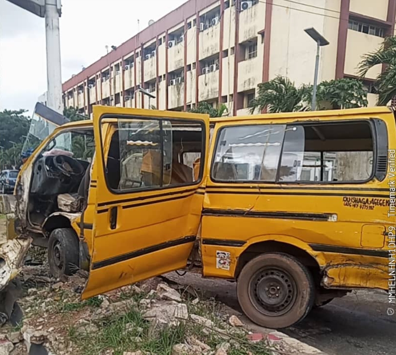 Drunk Driver Crashes Commercial Bus in Alausa, Injures Four Passengers