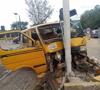 Drunk Driver Crashes Commercial Bus in Alausa, Injures Four Passengers