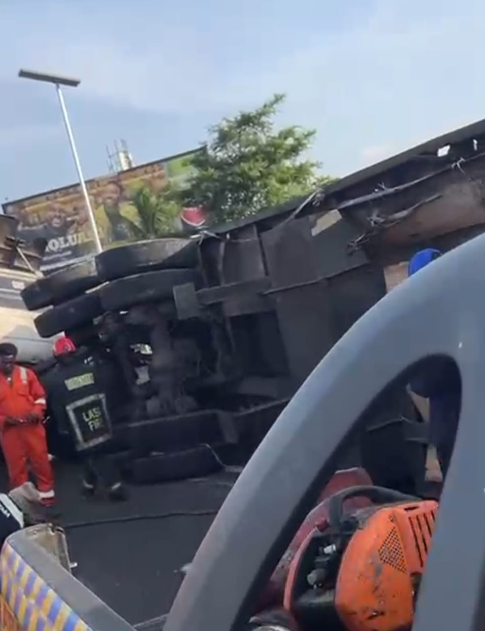 Tragedy on Eko Bridge: Falling Container Kills Two Dispatch Riders in Lagos