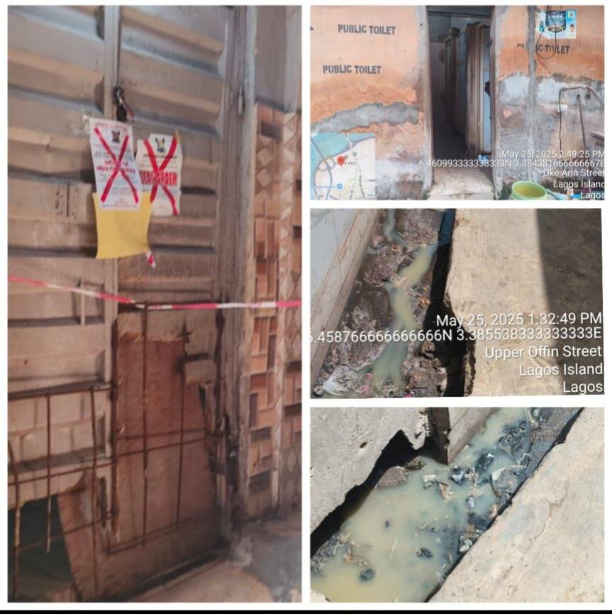 Lagos Wastewater Management Office Seals Public Toilets in Lagos Island, Sangotedo for Environmental Violations