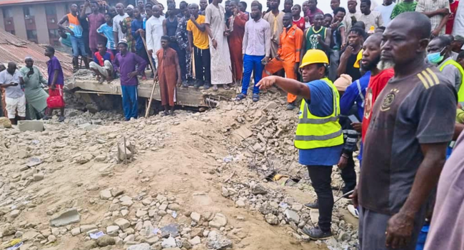 Lagos Construction Site Collapse: One Killed, Three Rescued in Mushin