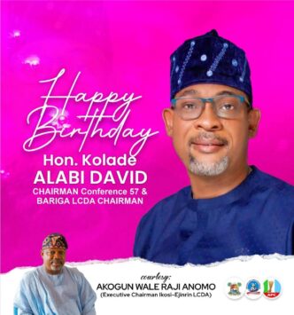 Hon. Anomo Congratulates, Hails Hon. Kolade Alabi David on His Birthday