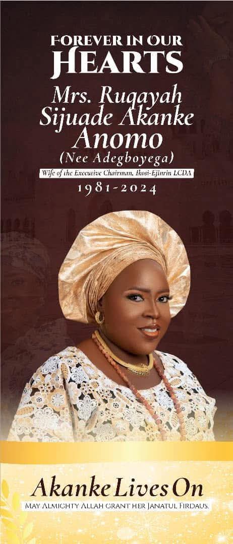 Hon. Anomo Pens Heartfelt Tribute to Late Wife