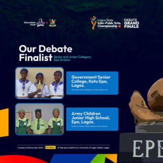 Students from the Epe Division made a remarkable impact at the Lagos State Inter-Public School Championship 4.0, held on Tuesday at the J.F. Ade Ajayi Auditorium, University of Lagos, clinching first place in both the junior and senior school debate categories.