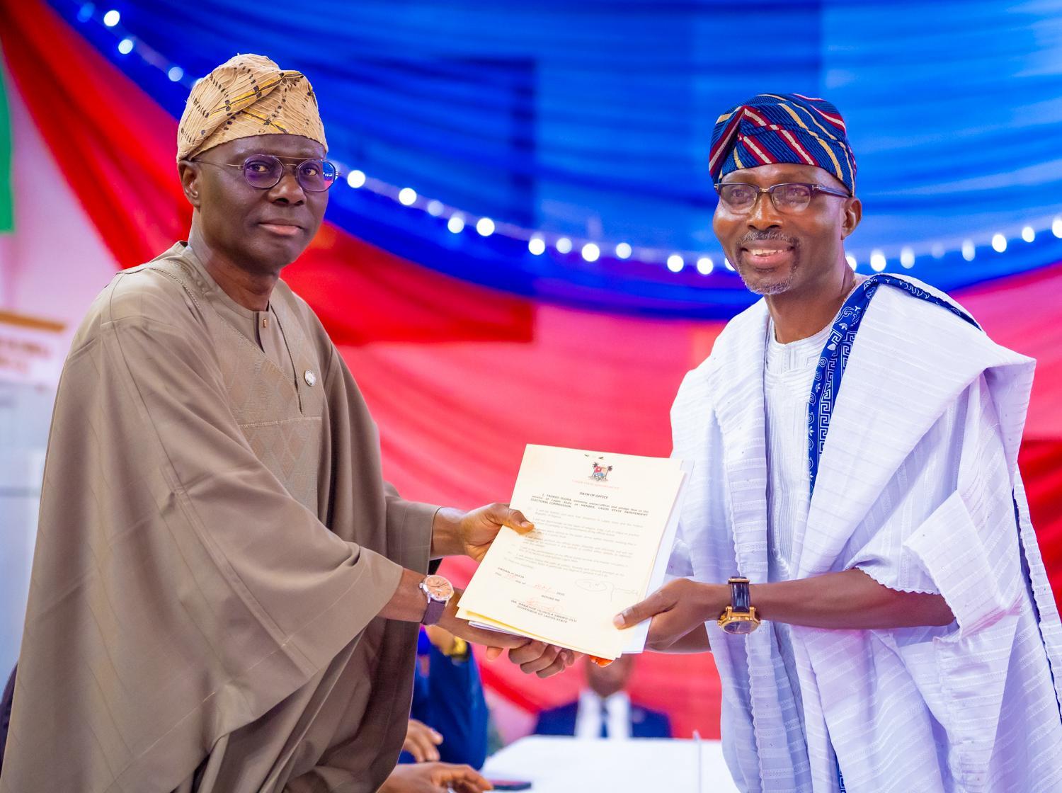 Sanwo-Olu Swears in TESCOM, LASIEC, LASERC Appointees, Charges Them on Integrity