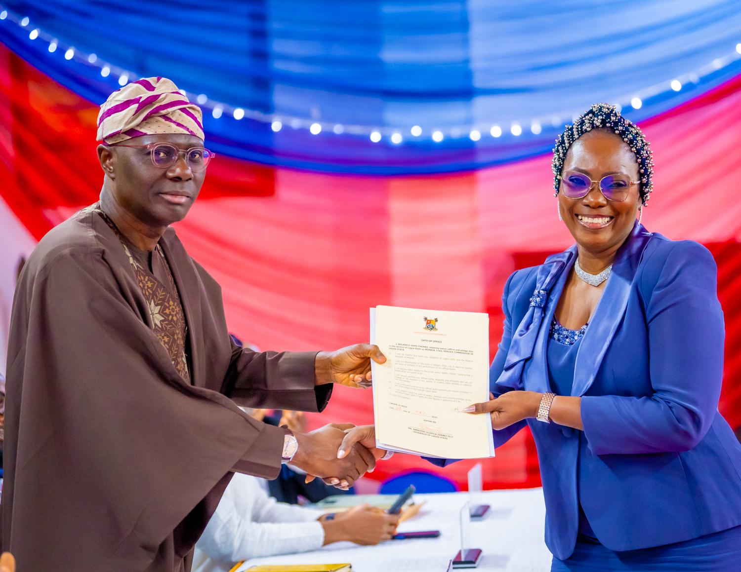 Governor Sanwo-Olu Swears In Chairman, Commissioners of Lagos State Civil Service Commission