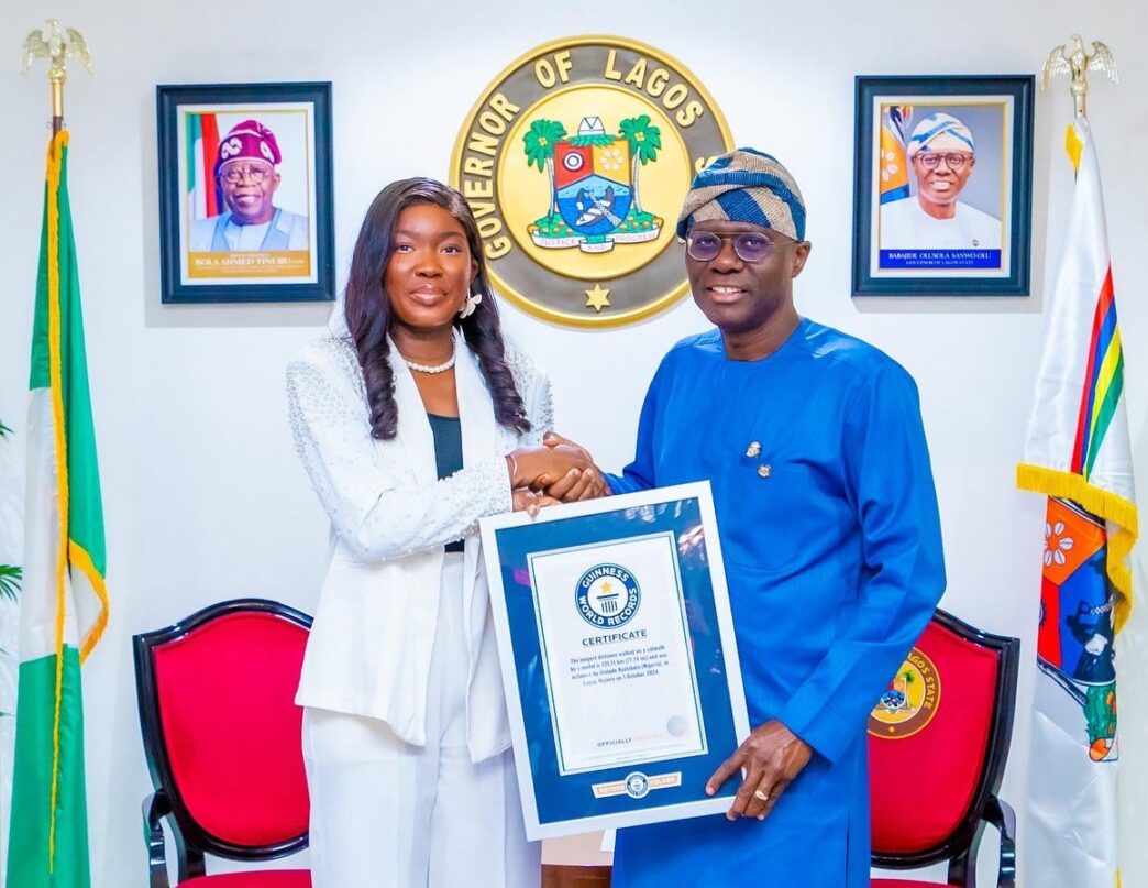 Sanwo-Olu Hosts Guinness World Record Holder, Ayelabola Ololade at Lagos House