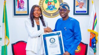 Sanwo-Olu Hosts Guinness World Record Holder, Ayelabola Ololade at Lagos House