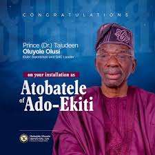 Sanwo-Olu Celebrates Prince Tajudeen Olusi’s Chieftaincy Title as Atobatele of Ado-Ekiti