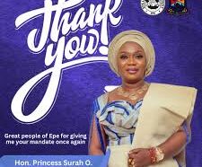 Princess Surah Animashaun Clinches APC Chairmanship Ticket for Epe LG