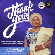 Princess Surah Animashaun Clinches APC Chairmanship Ticket for Epe LG