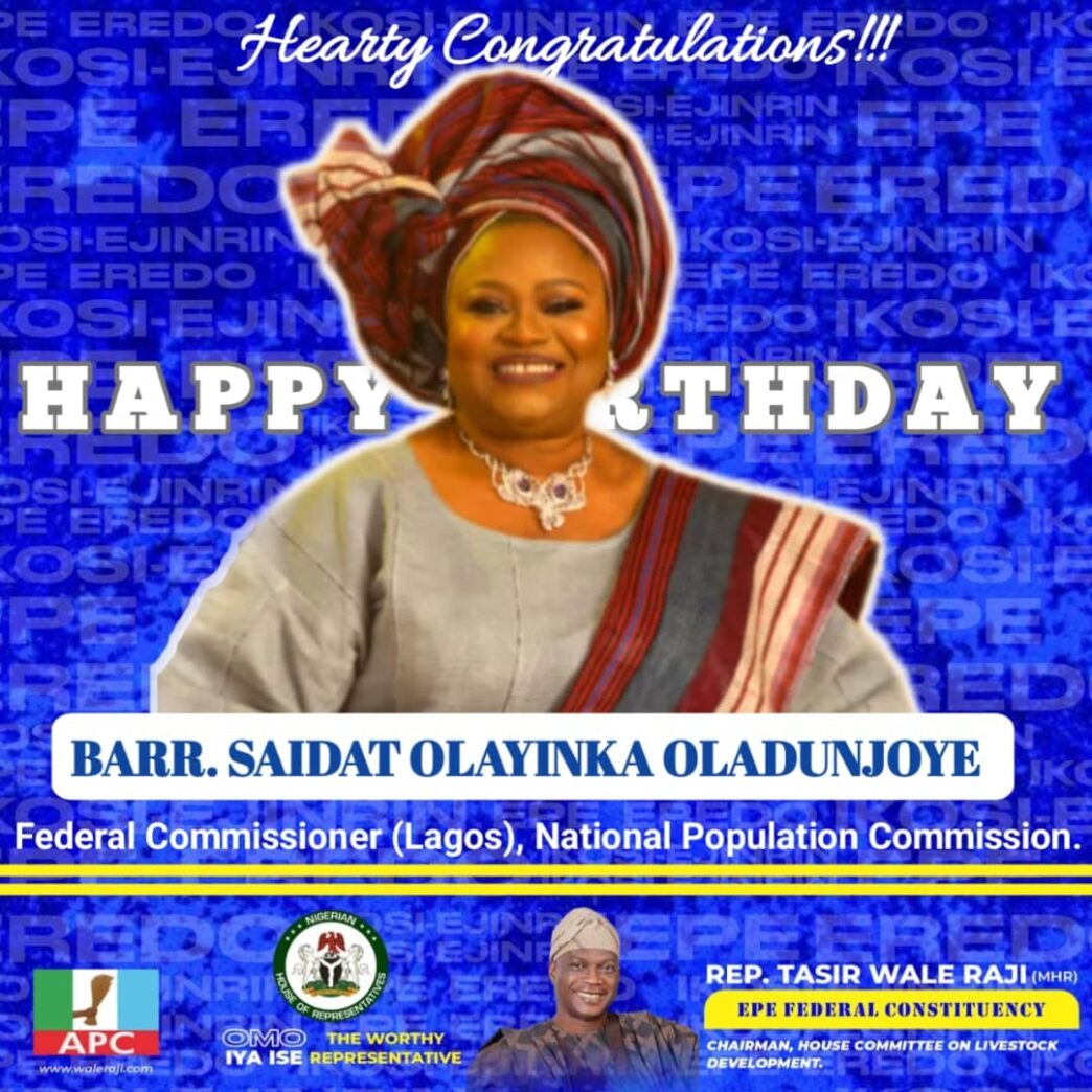 Epe Rep Celebrates Barr. Olayinka Oladunjoye for Her Legacy of Service, Leadership