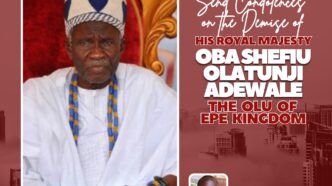 NYCN Condoles Epe Community Over the Passing of His Royal Majesty, Oba Shefiu Olatunji Adewale