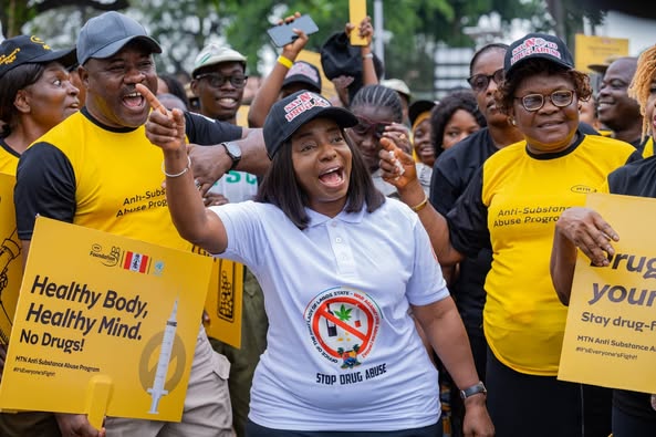 Lagos First Lady, MTN Foundation Lead Powerful Advocacy Walk Against Drug Abuse