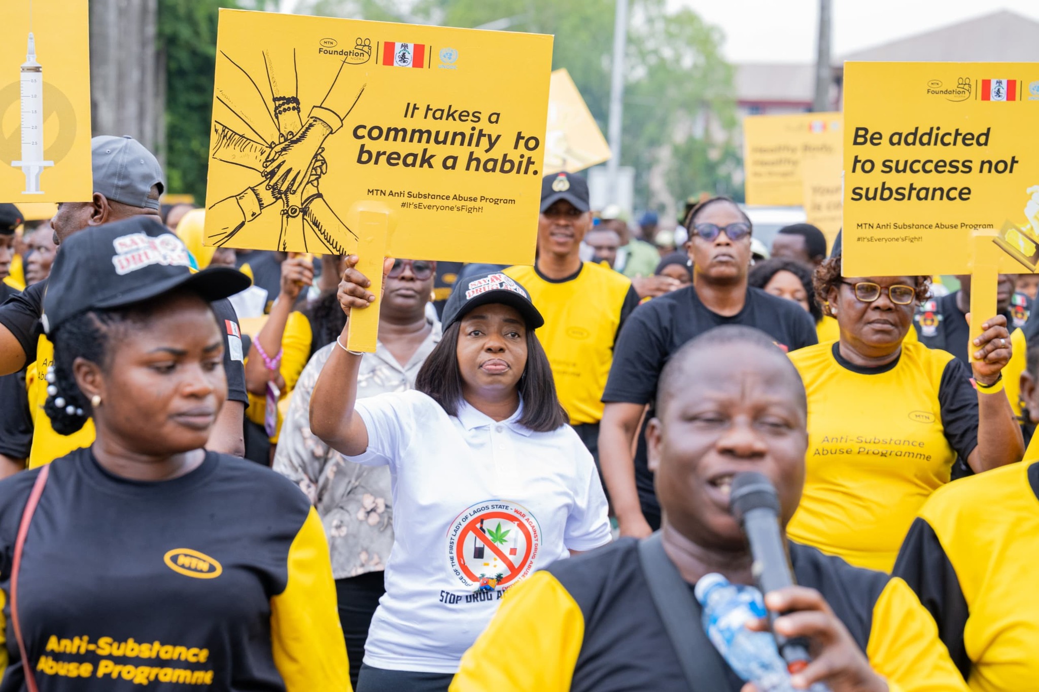 Lagos First Lady, MTN Foundation Lead Powerful Advocacy Walk Against Drug Abuse