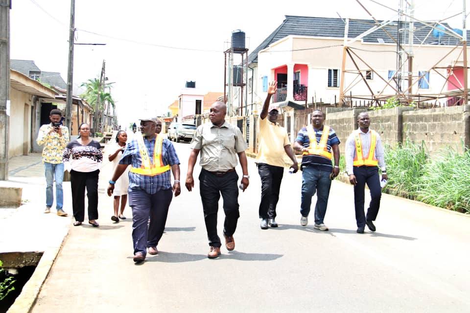 Lagos Officials Inspect New Community Road in Agbado Oke-Odo LCDA