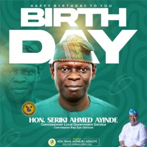 Eredo LCDA Chairman Celebrates Hon. Hamed Seriki on His Birthday