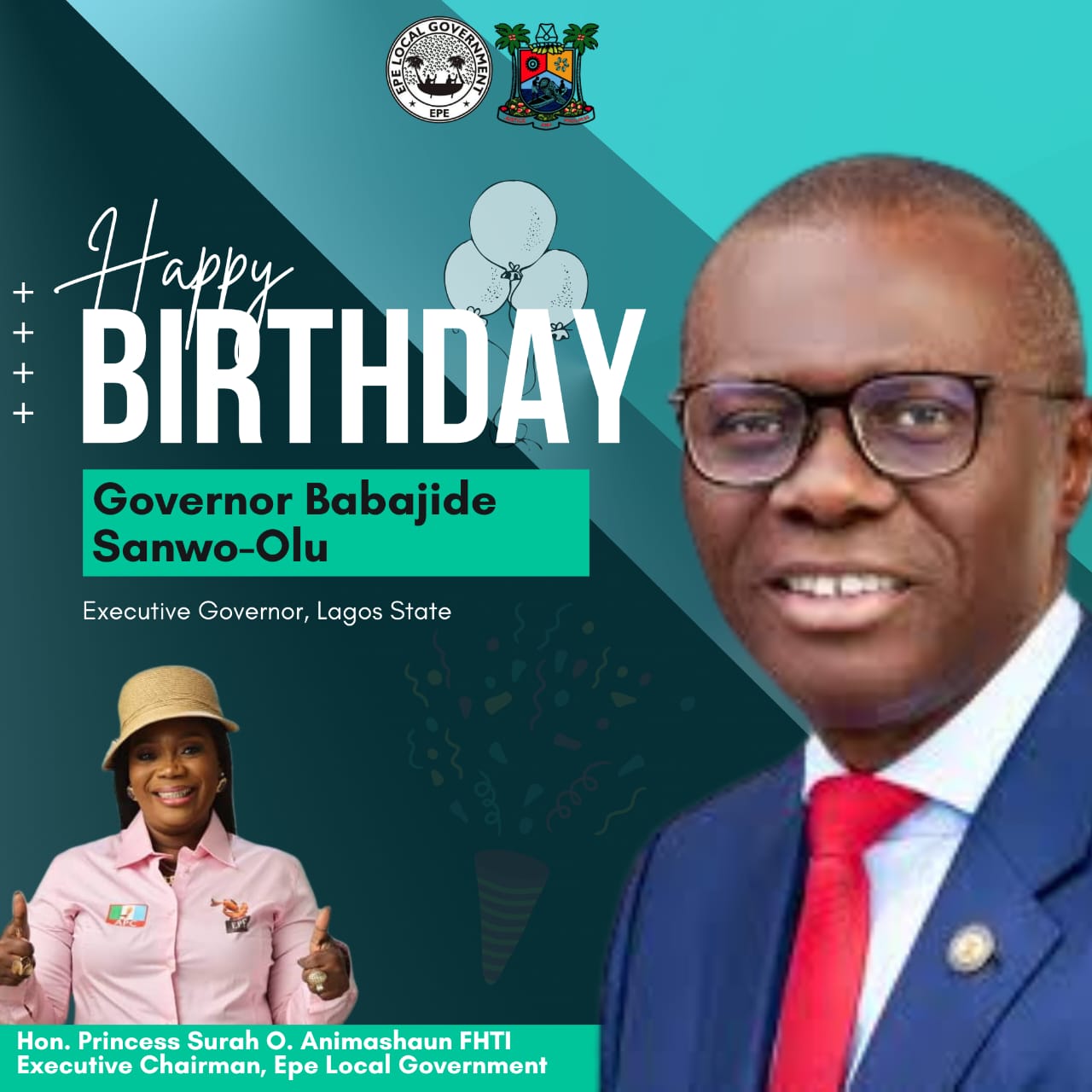 Epe Local Government Chairman Celebrates Governor Sanwo-Olu at 60, Applauds Purpose-Driven Leadership