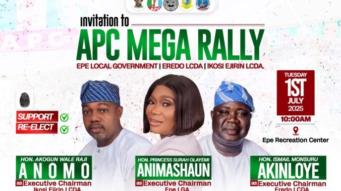 APC Set for Joint Mega Rally in Epe Ahead of Local Government Polls
