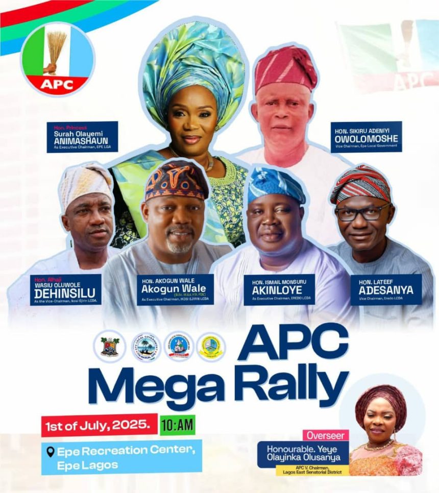APC Gears Up for Mega Rally in Epe Ahead of Lagos LG Elections