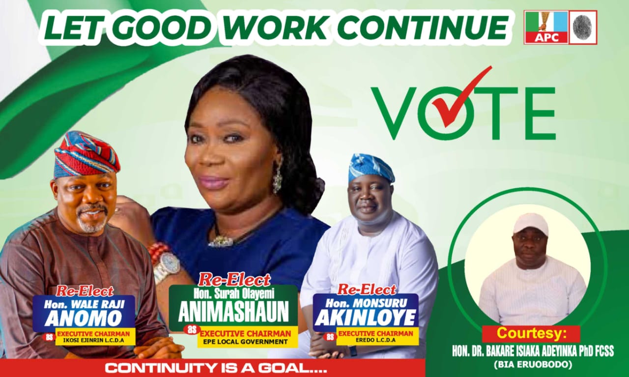BIA Eruobodo Urges Epe Electorate to vote for Continuity, Progress in Lagos State