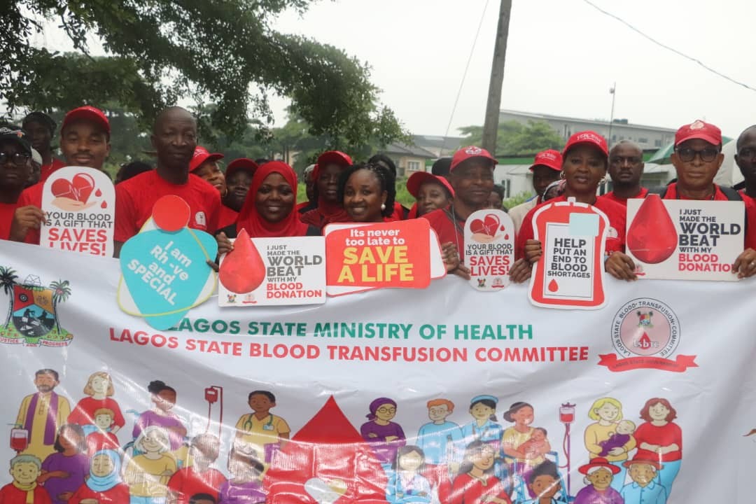 Lagos Celebrates World Blood Donor Day with Awareness Walk, Youth-Focused Drive