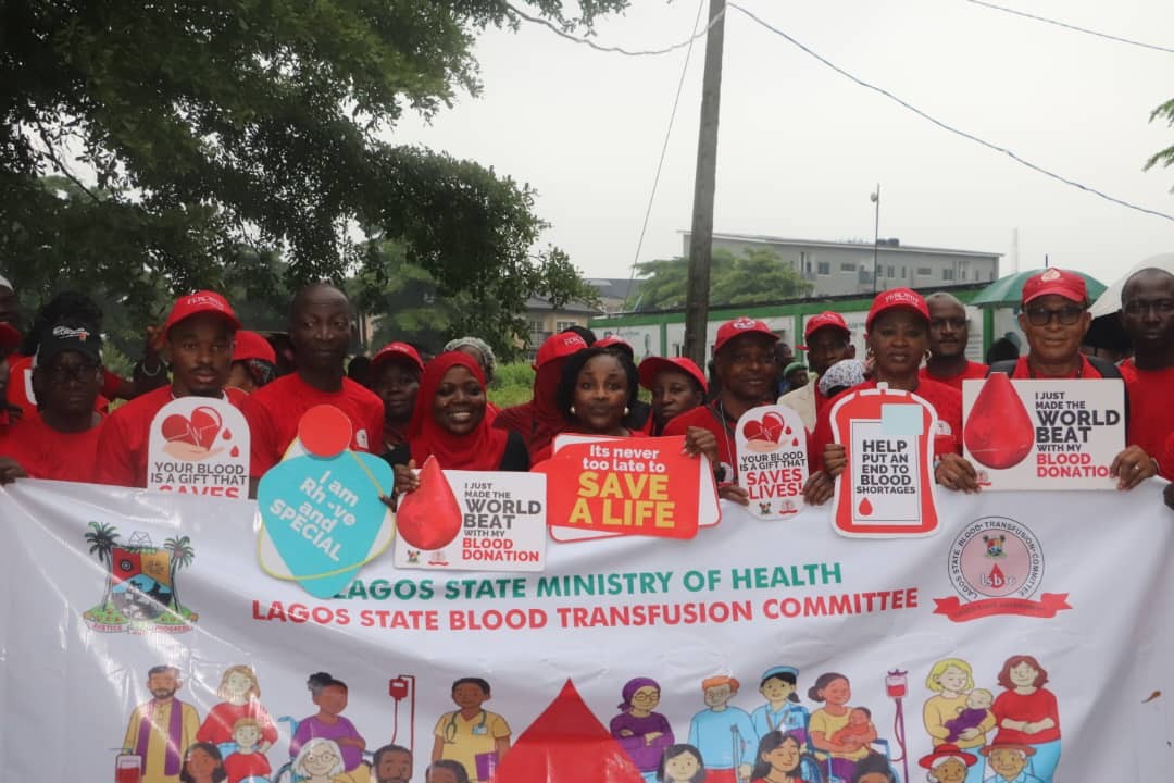 Lagos Celebrates World Blood Donor Day with Awareness Walk, Youth-Focused Drive