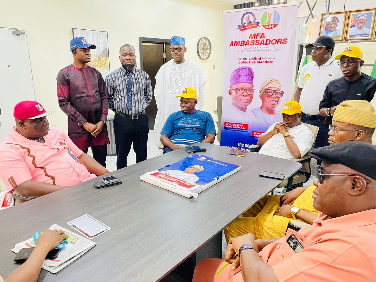 MFA Ambassadors Visit Hon. Olowa, Donate Campaign Materials Ahead Local Government Elections