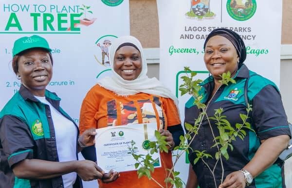 LASPARK Enhances Tree Survival Strategy, Plants Trees in Ibeshe Housing Estate