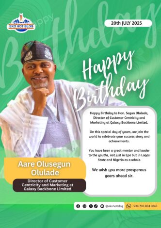 Epe Youths Celebrate Hon. Segun Olulade (Eleniyan) on His Birthday