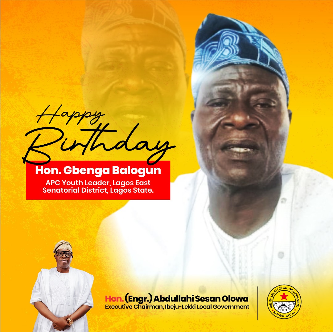 Lagos East Youth Leader, Hon. Olugbenga Kazeem Balogun, Celebrated for Exemplary Leadership on His Birthday