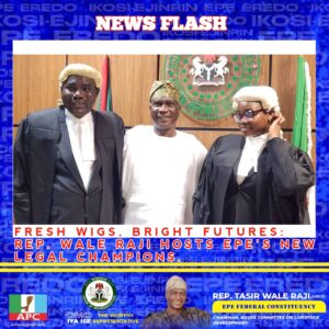 Rep. Wale Raji Celebrates Epe’s New Barristers with Pride, Purpose