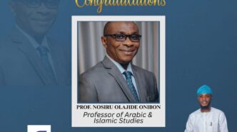 Prof. Nosirudeen Olajide Onibon Elevated to Professor of Arabic and Islamic Studies