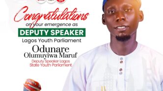 Epe Applauds Odunare Olumuyiwa Maruf on Emergence as Deputy Speaker, Lagos State Youth Parliament