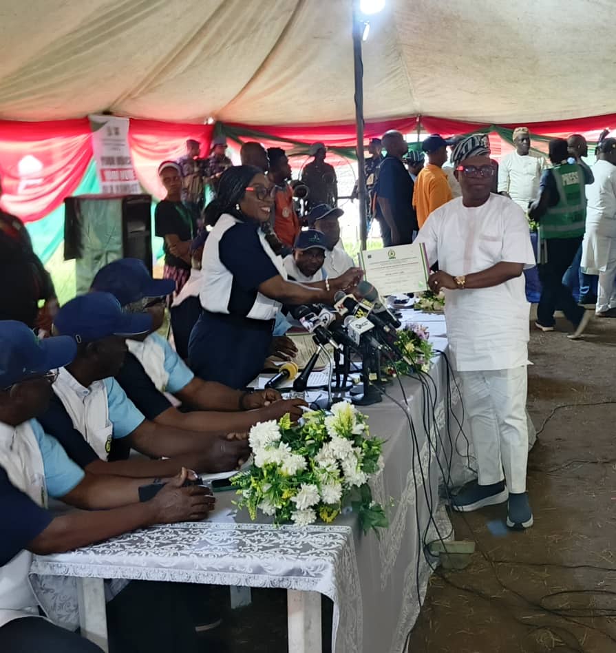 Hon. Abdullahi Sesan Olowa Receives Certificate of Return from LASIEC