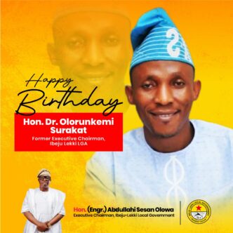 Ibeju-Lekki Chairman Celebrates Former Council Boss, Hon. (Dr.) Abdulsemiu Surakat, on His Birthday