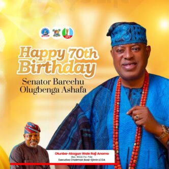 Ikosi-Ejinrin Chairman Hails Senator Gbenga Ashafa at 70