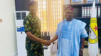Hon. Olowa Meets New Commanding Officer of 81 Division Base Ordnance Depot, Epe, to Strengthen Security Collaboration