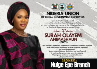 Staff, Stakeholders Celebrate Princess Surah Animashaun’s Re-election as Epe LG Chairman