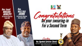 Ogunkelu Hails Eredo, Ikosi-Ejinrin LCDA Chairmen on Swearing-In