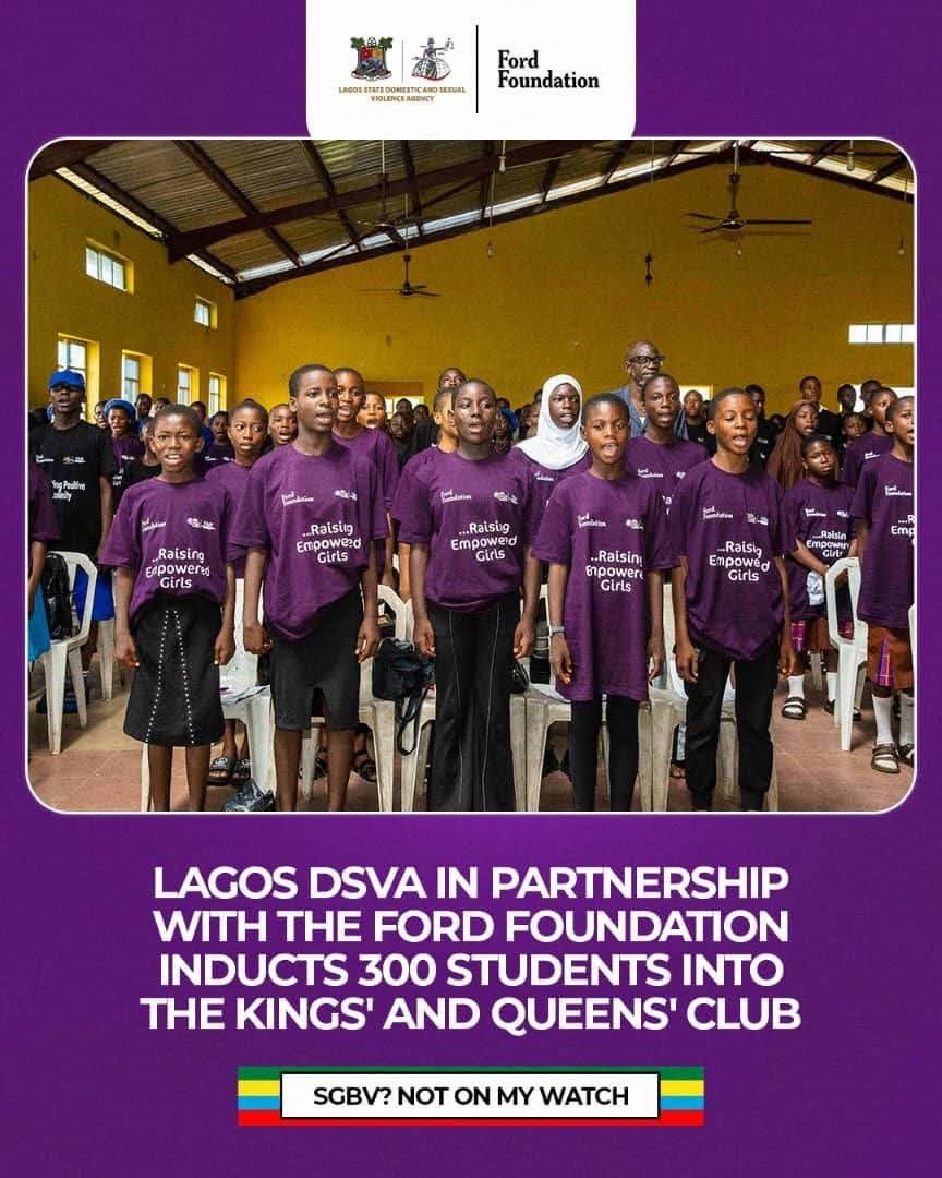 Lagos DSVA, Ford Foundation Empower 300 Students to Lead Fight Against Gender-Based Violence