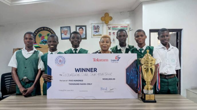 Iwerekun Community Senior High Shool Wins Tolaram Science Challenge for Second Consecutive Year