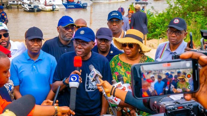 PHOTOS: Gov. Sanwo-Olu Tours Ilashe, Ibeshe Beach Communities