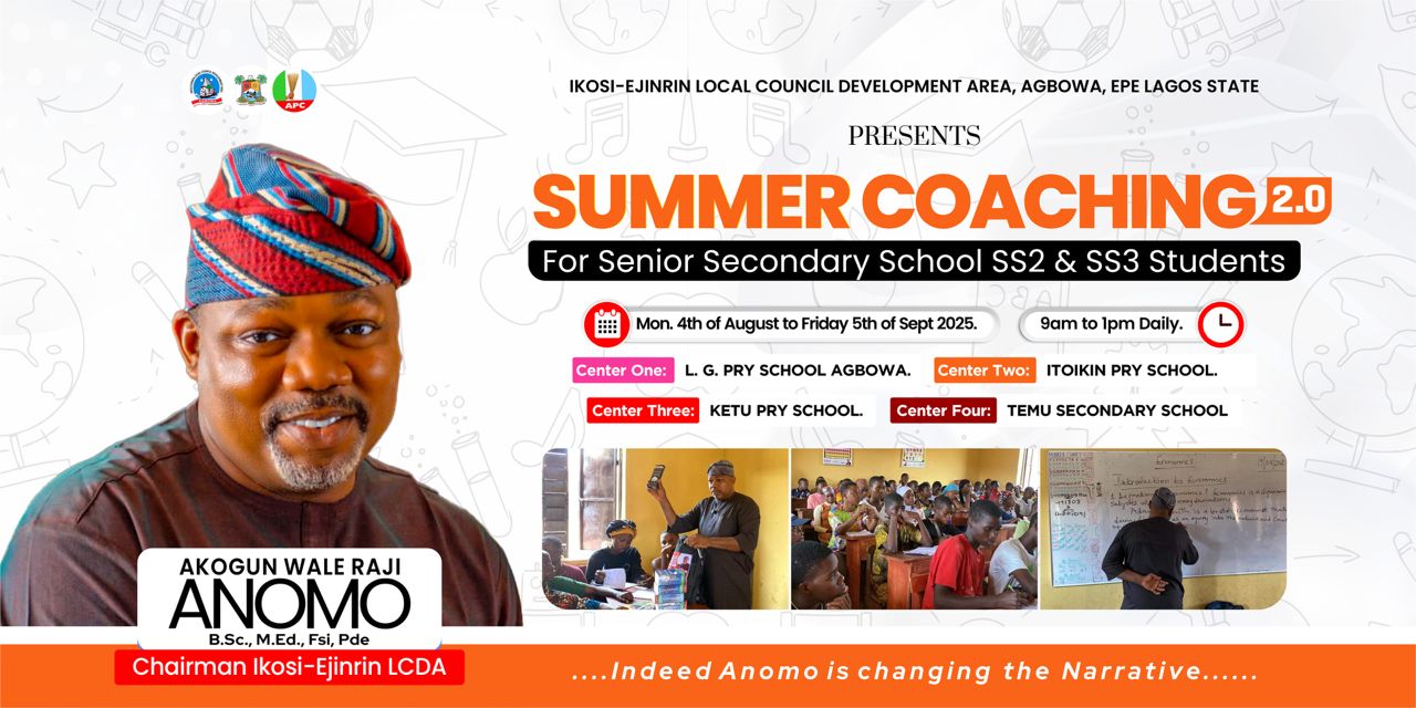 Ikosi-Ejinrin LCDA Launches Free Summer Coaching 2.0 for Senior Students