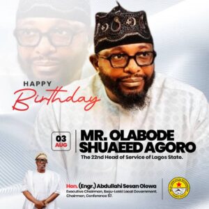 Lagos Honours a True Statesman, Head of Service, Mr. Olabode Shuaeed Agoro,