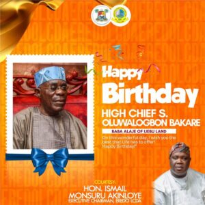 Eredo LCDA Chairman Honors High Chief S. Oluwalogbon Bakare on 86th Birthday